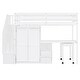 preview thumbnail 16 of 58, Twin Size Multifunctional Loft Bed with Wardrobe With Shelves,A Side Desk With 2 Drawers,A Movable Table