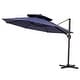 preview thumbnail 36 of 46, Crestlive Products Luxury 11.5 Ft Patio Cantilever Umbrella with Round Double Top