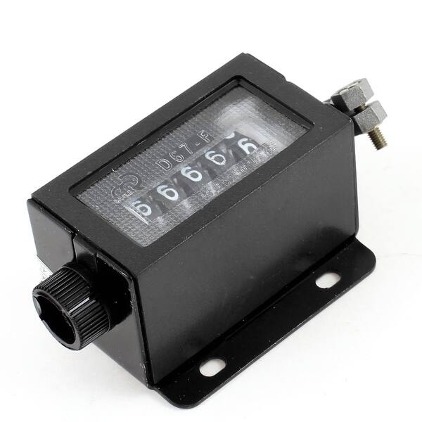 Mechanical Counter, 5 Digit D67-F 0-99999 Rotary Knob Resettable Black With Spring Manual Hand Pull Stroke Arithmometer Pull Counter