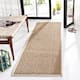 SAFAVIEH Natural Fiber Marina Basketweave Seagrass Rug - 2'6" x 12' Runner - Natural/Ivory
