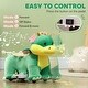 preview thumbnail 6 of 7, Qaba 6V Kids Ride on Horse, Triceratops Shaped Battery Powered Ride on Toy with Music, PU Wheels for Kids Aged 18-36 Months