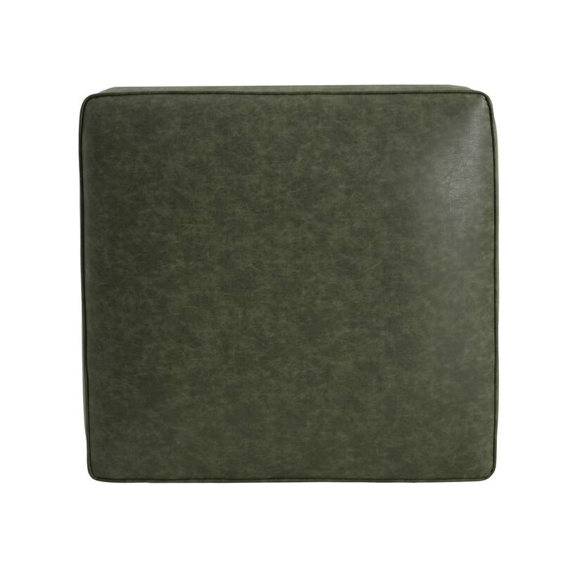 Roomfitters Square Upholstered Ottoman Coffee Table with Modern Low Profile Design