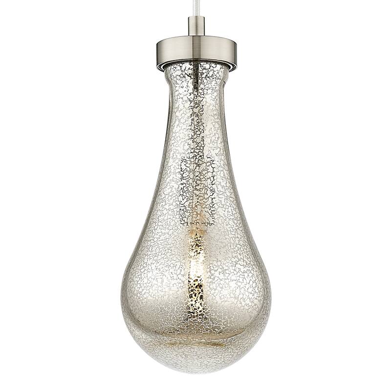 Innovations Lighting 451-1P-G451-5ME Owego 12" Tall Mini Pendant with - Satin Nickel