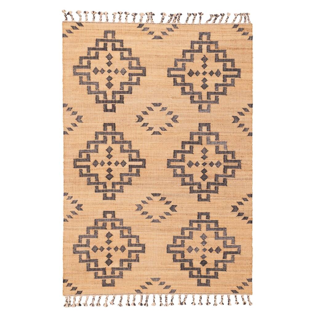 ECARPETGALLERY Flat-Weave Palas Denizli Tan Jute Kilim - 5'4 x 7'8