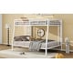 preview thumbnail 14 of 28, Metal Bunk Bed with Ladder and Guardrails, Cozy Sleeping Space, Full XL over Queen
