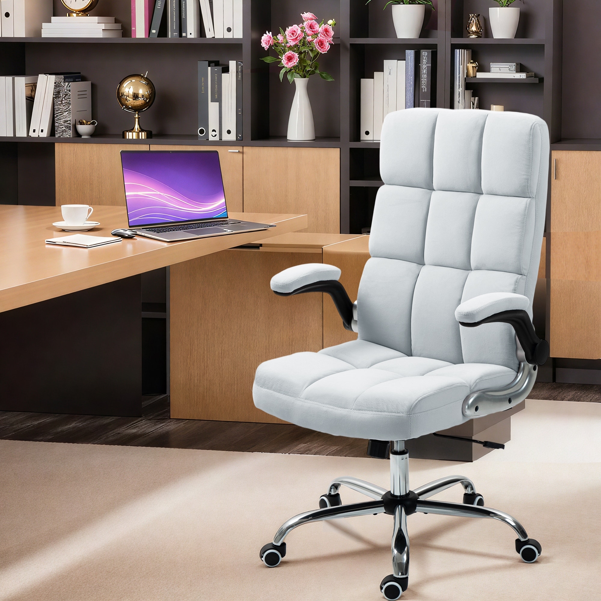 AVAWING Velvet Ergonomic Office Chair: Executive Desk Chair with Adjustable Height & 360° Swivel