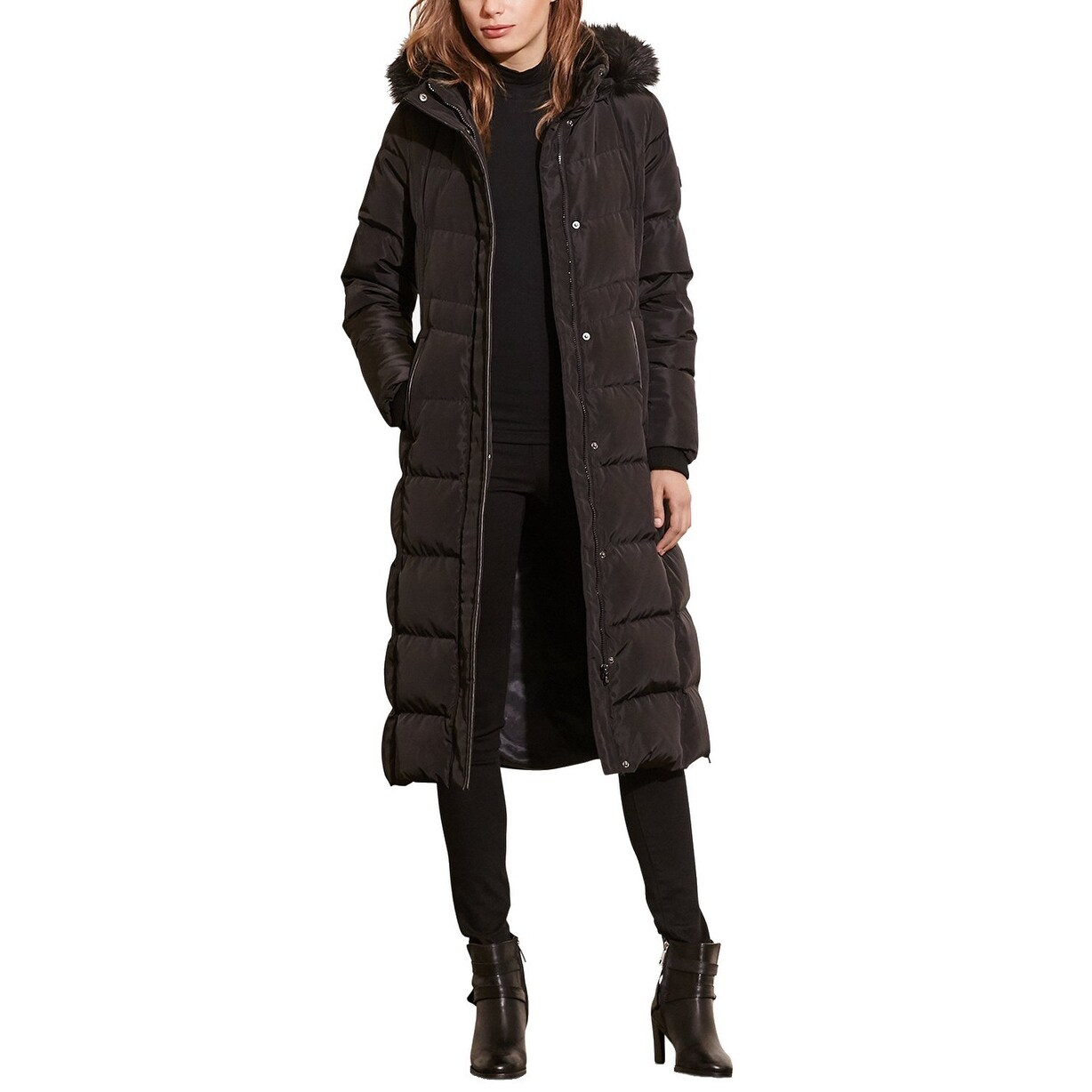 ralph lauren long puffer coat with hood