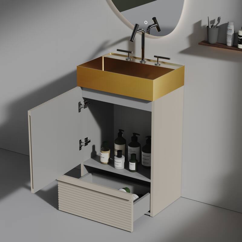 Modern Freestanding Bathroom Vanity with Practical Storage and Premium Materials