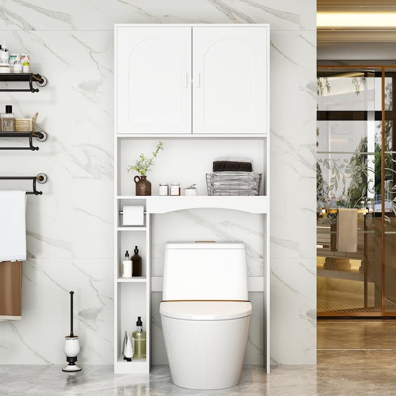 Over The Toilet Cabinet, Double Door Bathroom Storage Organizer - 31.5"x70.9"