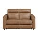 preview thumbnail 6 of 12, Orlin Faux Leather Rounded Track Arm 2-Piece Power Reclining Sofa Sets