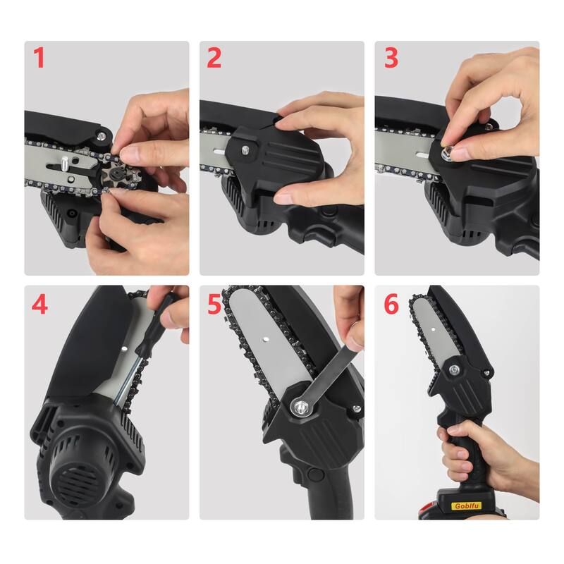 6-Inch Portable Electric Pruning Chainsaw with Carry Box