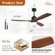 preview thumbnail 12 of 189, Sofucor 42"/48"/ 52"/60"Noiseless Walnut Wood Ceiling Fan with Remote Control, Integrated Light Optional