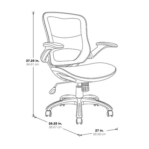 Riley Office Chair with White Mesh Seat and Back