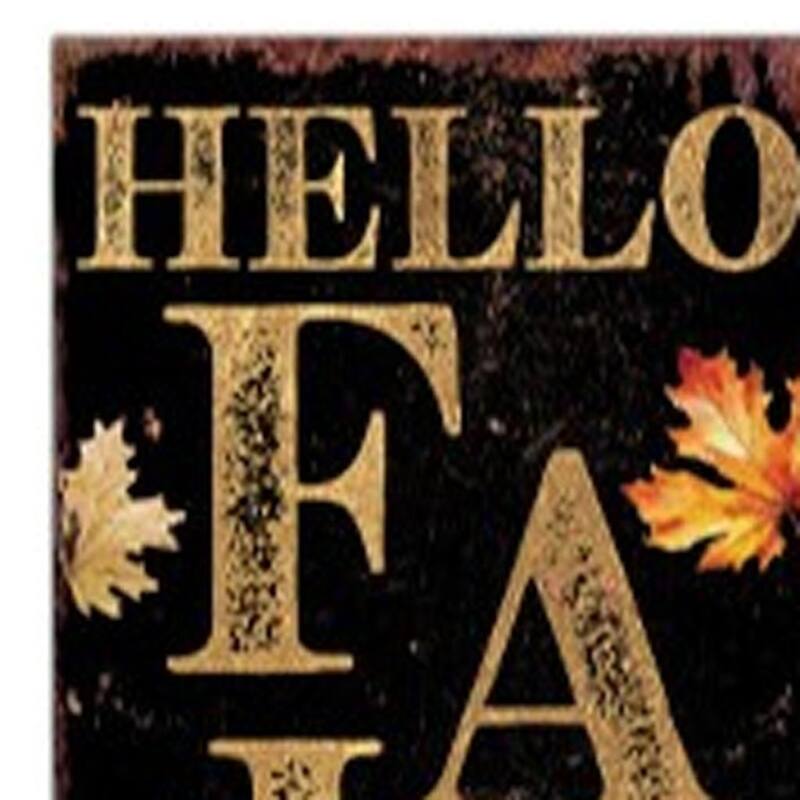 HomeRoots 42" Black Gold And Orange Solid Wood Halloween Reversible Garden Stake