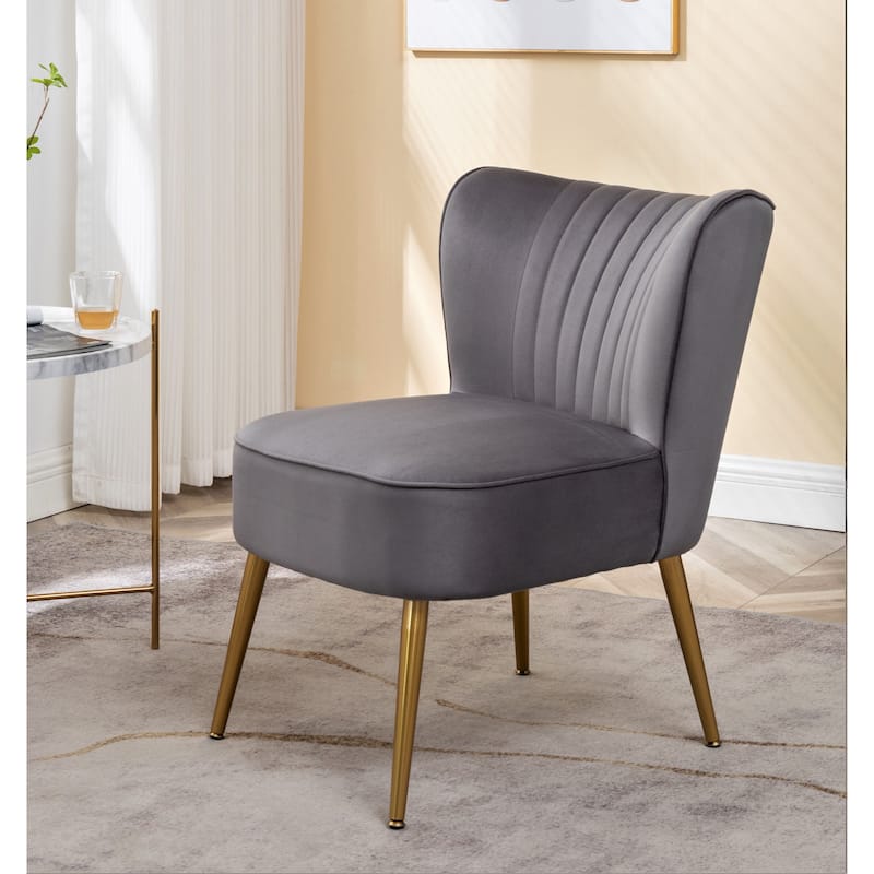 Us Pride Furniture Sauter 23.2" Wide Mid-Century Modern Microfiber Accent Chair