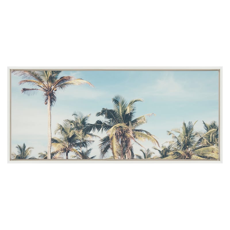 Kate and Laurel Sylvie Coco Palm Frame Canvas by Creative Bunch Studio