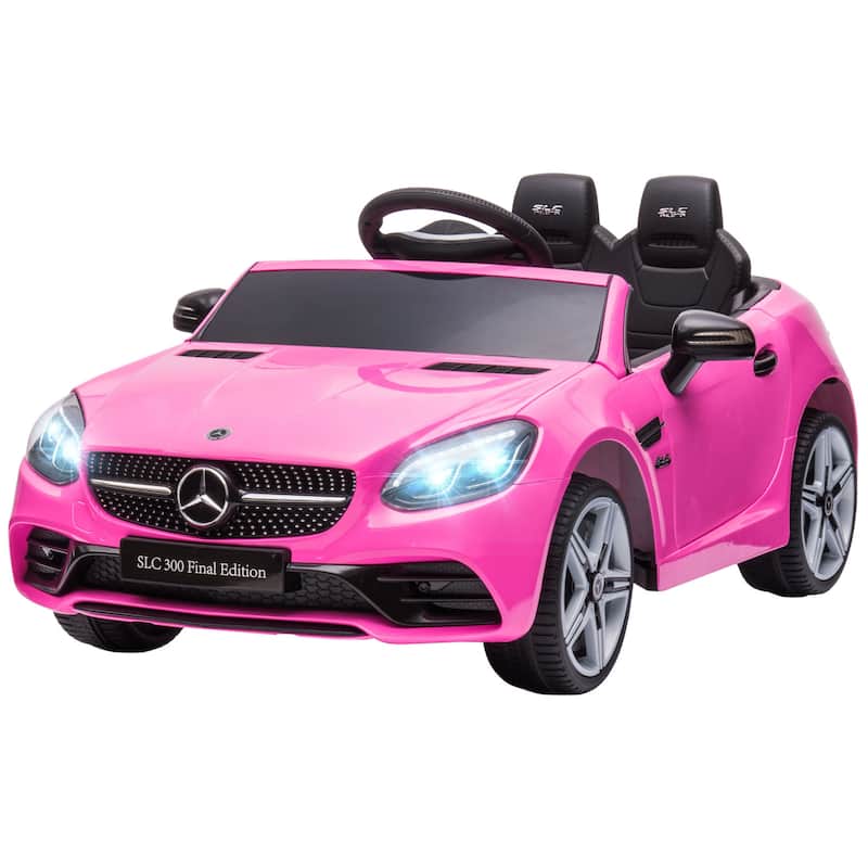 Battery Powered Electric Vehicle with Dashboard, Engineering Vehicle with Remote Control, Ride on Off-Road Vehicle with Horn - Pink