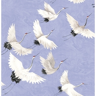 Hydrangea Halcyon Birds Peel & Stick Wallpaper - 216in x 20.5in x 0 ...