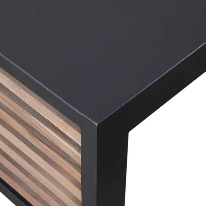Cadora Teak Outdoor Ottoman with Custom Cover