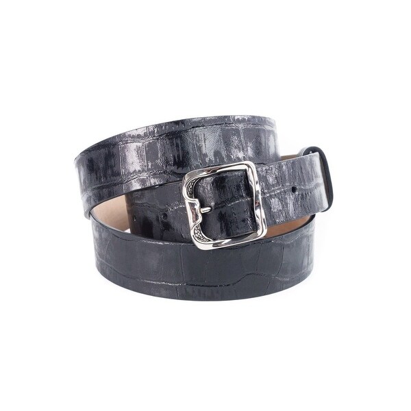 grey leather belt womens