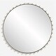preview thumbnail 2 of 5, Round Framed Wall Mirror with Tapered Pegs - 37.25" - Matte Black