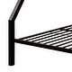 preview thumbnail 7 of 5, Twin XL Over Queen Bunk Bed with Slat System & Guardrail, Black