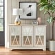 preview thumbnail 3 of 13, Simple Living Reflections Mirrored Front Buffet/ Console Antique White