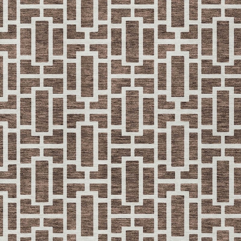 HomeRoots Geometric Transitional Rectangle Outdoor Rug