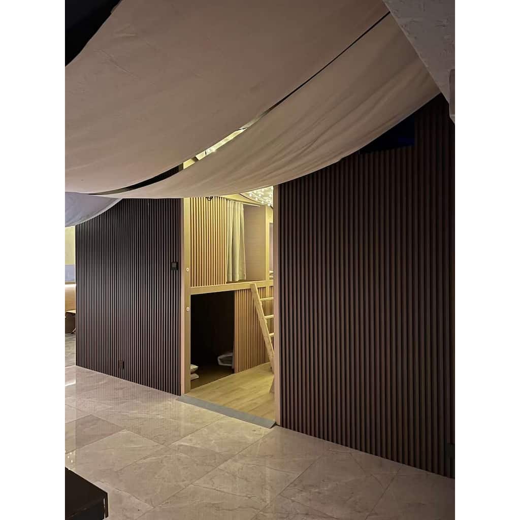 93 in. x 6 in x 0.8 in. Solid Wood Wall Siding Board - 3pc+1pc EndTrim