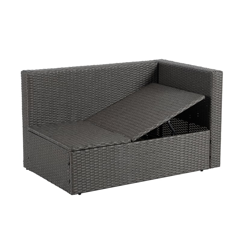 Seasonal PE Outdoor Wicker Furniture,7 PCS Set