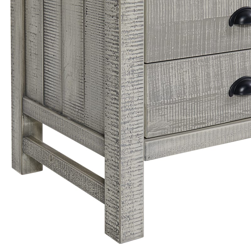 Windsor 2-Drawer Wood Nightstand