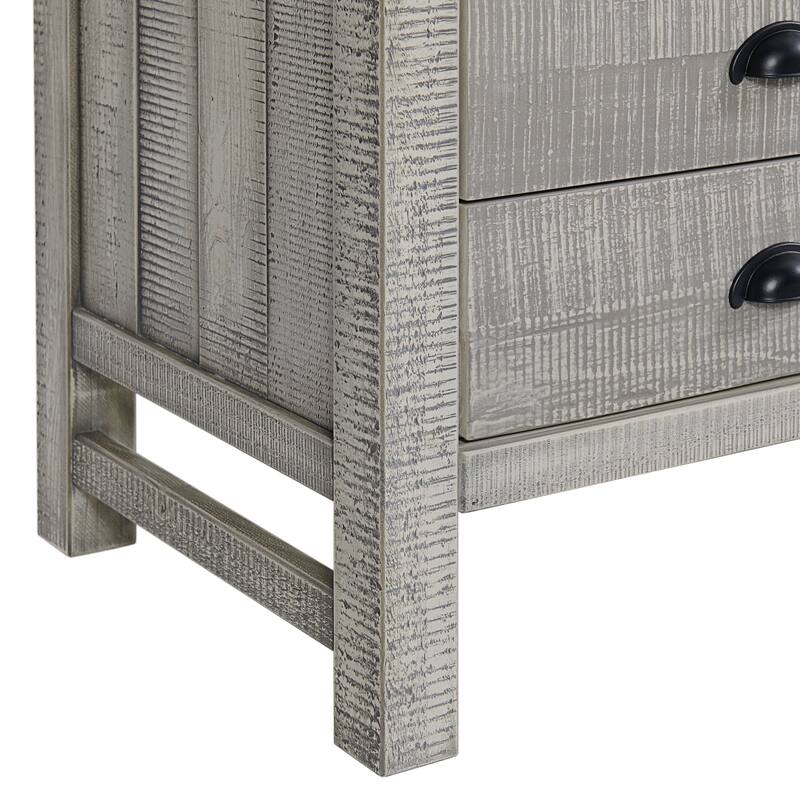Windsor 3-Piece Wood Bedroom Set with Slat Twin Bed and 2 Nightstands