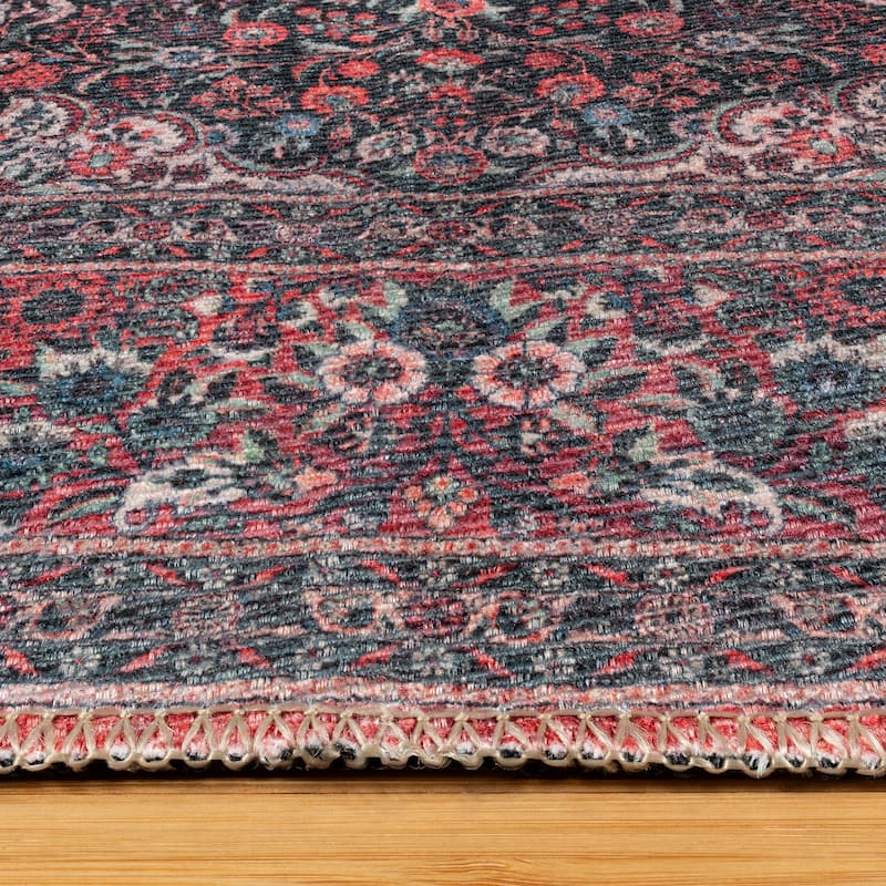 Thomasville Emporia Industrial Old World Chenille Machine Washable Non-Slip Flat Pile Area Rug Collection