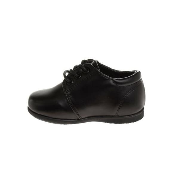 baby boy black dress shoes Boys Toddler Classic Black Leather Dress Shoes main image 0