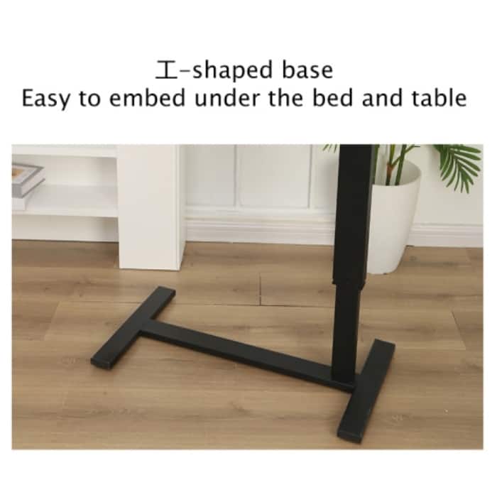 Mobile Overbed Table with Wheels, Height Adjustable Laptop Stand & Tilting Tray for Bed or Sofa
