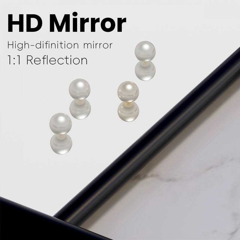 Wooden Frame Ladder-Style Wall Mirror - 64*21
