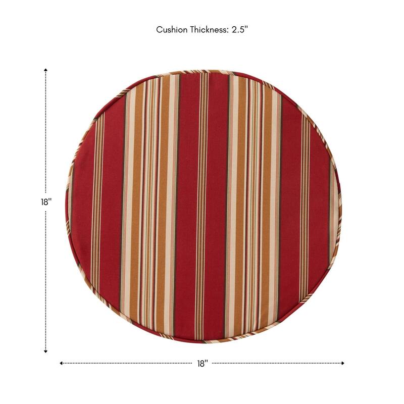 Greendale Home Fashions 18" Round Outdoor Chair Pad (Set of 2)