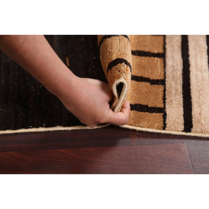 Gabbeh Kashkoli Contemporary Area Rug Wool Hand-knotted Foyer Carpet - 4'1" x 6'2"