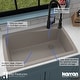 preview thumbnail 26 of 64, Karran Drop-In Quartz Composite 34 in Single Bowl Kitchen Sink with Accessories