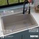 preview thumbnail 11 of 50, Karran Drop-In Quartz Single Bowl Kitchen Sink