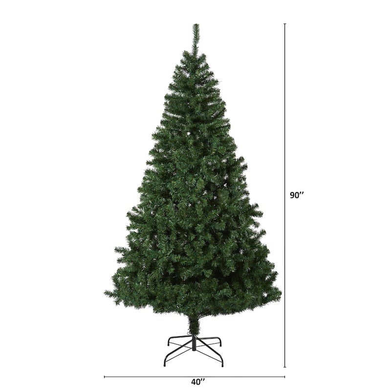 7.5ft. Pine Artificial Christmas Tree with 400 Clear LED Lights - Stunning Holiday X-Mas Glow