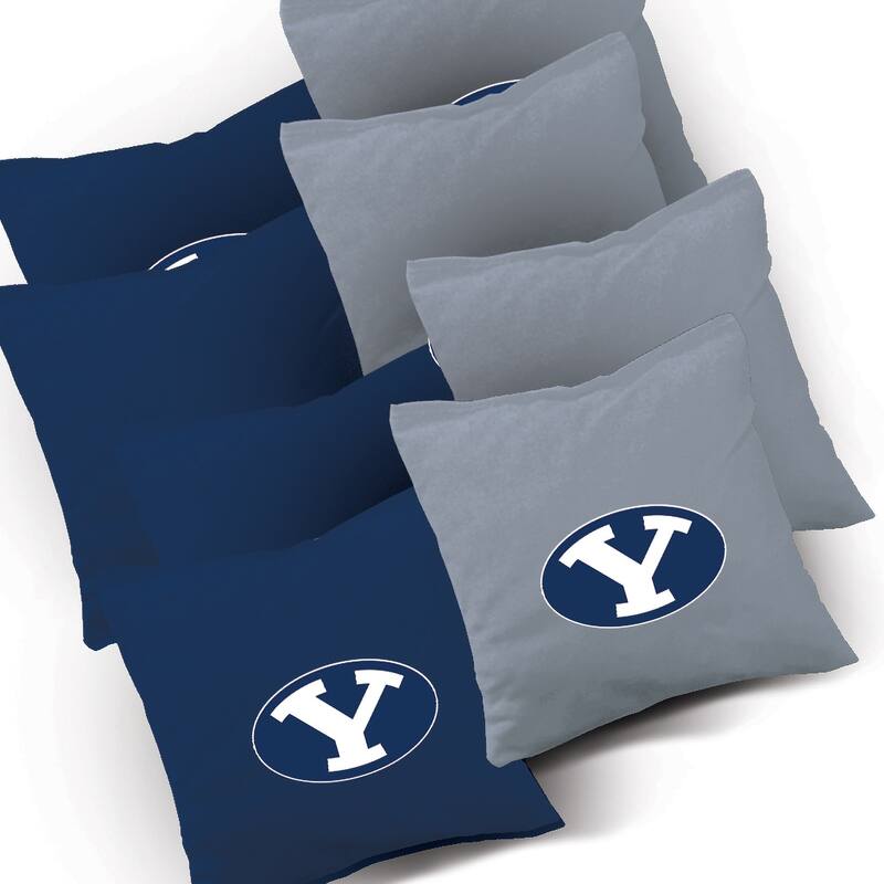 BYU Stained Pyramid Outdoor Cornhole Board Set