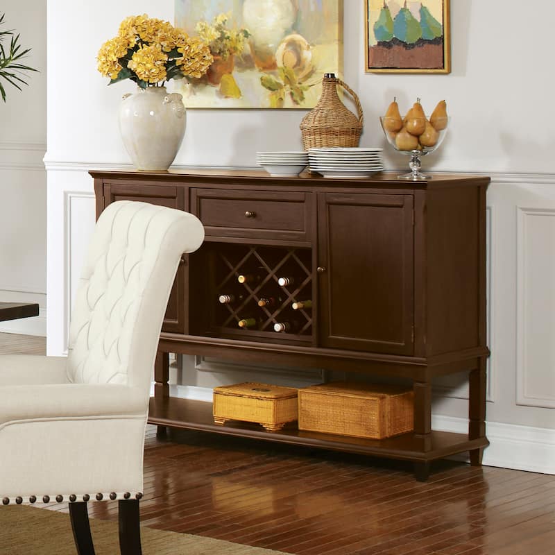 Parkins 2-Door Sideboard Buffet Cabinet Rustic Espresso