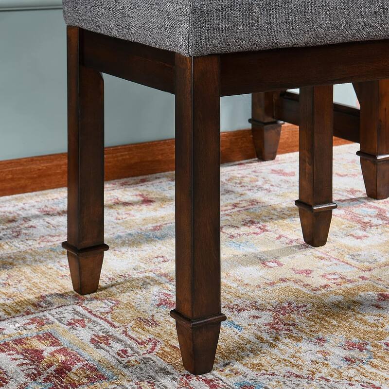 Vanity Stool Bench with Solid Wood Leg