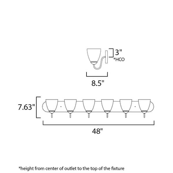 Maxim 11386 Axis 6 Light 48" Wide Vanity Light