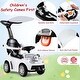 preview thumbnail 2 of 6, 3 in 1 Ride On Push Car Stroller Walking Toy with Canopy