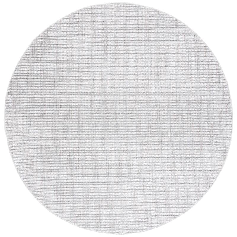 Martha Stewart Serenity Yogita Contemporary Rug - 6'7" Round - Grey/Ivory