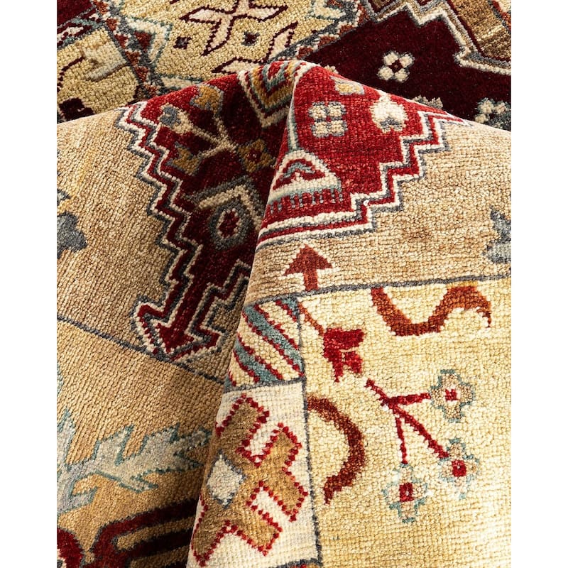 Patchwork One-of-a-Kind Hand-Knotted Area Rug - Brown, 8' 2" x 10' 2" - 8' 2" x 10' 2"