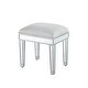 preview thumbnail 3 of 8, Dressing stool 18"Wx 14"D x 18"H in antique silver paint