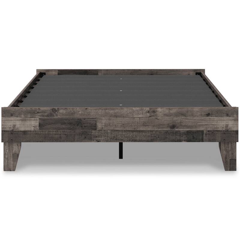 Signature Design by Ashley Neilsville Weathered Woodgrain Platform Bed
